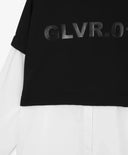 Комбинирана блуза с обемни ръкави бяла Gulliver