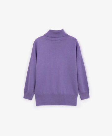 Плетен виолетов пуловер Gulliver