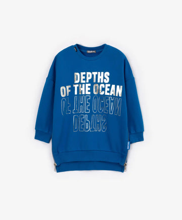 Синя плетена блуза от футър от Gulliver