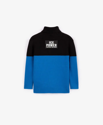 Пуловер с шеврон в синьо Gulliver