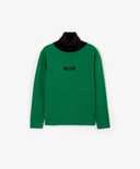 Плетен зелен пуловер за МОМИЧЕ основен изглед