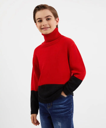 Плетен червен пуловер Gulliver