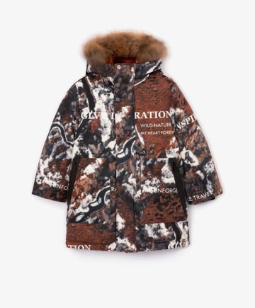 Полупалто на изкуствен пух в мултицвет Gulliver