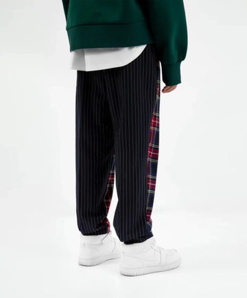 Текстилен панталон стеснен към долната част син - Gulliver