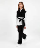 Елек черен черен за МОМИЧЕ основен изглед