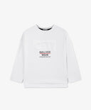 Трикотажен лонгслив бял за МОМИЧЕ основен изглед