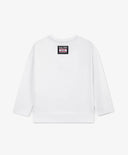 Трикотажен лонгслив с принт бял за момиче Gulliver