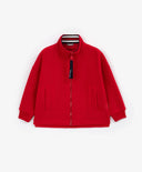 Червено поларено суитшърт с зип за момиче Gulliver