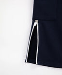 Разкроени панталони с карго джобове и ципове на крачолите тъмносини за момиче Gulliver