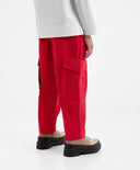 Червени прави панталони с карго джобове за момиче Gulliver