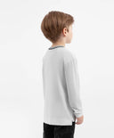 Трикотажен лонгслив бял за момче Gulliver