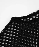 Лонгслив от мрежа черен за момиче Gulliver