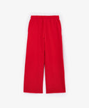 Широки панталони от футер с цепки червени за момиче Gulliver