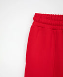 Широки панталони от футер с цепки червени за момиче Gulliver