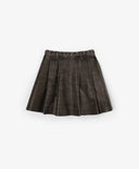 Пола от варена еко кожа на плисета сива за момиче Gulliver