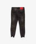 Slim дънки с износване сиви за момиче Gulliver