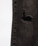 Slim дънки с износване сиви за момиче Gulliver