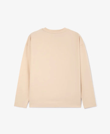 Трикотажен лонгслив с принт бежов за момиче Gulliver