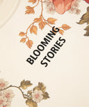 Оверсайз суитшърт с асиметричен принт кремав за момиче Gulliver