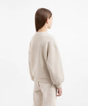 Суитшърт от капитоне кремав за момиче Gulliver