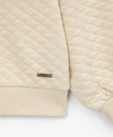 Суитшърт от капитоне кремав за момиче Gulliver