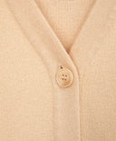 Плетен кардиган оверсайз топъл бежов за момиче Gulliver