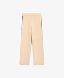 Трикотажни панталони с лампаси бежови за момиче Gulliver