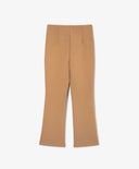 Трикотажни панталони с клеш и цепки кафяви за момиче Gulliver