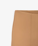 Трикотажни панталони с клеш и цепки кафяви за момиче Gulliver