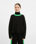 Трикотажна поло блуза черна за момиче Gulliver