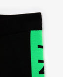 Трикотажни панталони с лампаси черни за момиче Gulliver