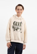 Свободно худи в цвят мляко от изкуствен пух с къс косъм от Gulliver