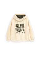 Свободно худи в цвят мляко от изкуствен пух с къс косъм от Gulliver