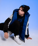 Трикотажен лонгслив син за МОМЧЕ основен изглед