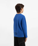 Трикотажен лонгслив с принт син за момче Gulliver