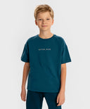 Тениска с къс ръкав синя за МОМЧЕ основен изглед