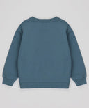 Суитшърт базов с дълъг ръкав и принт син детски Button Blue