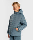 Яке с качулка междинен синьо за МОМЧЕ основен изглед