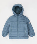 Яке с качулка междинен сезон капитонирано синьо детско Button Blue