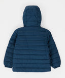 Яке с качулка междинен сезон капитонирано синьо детско Button Blue