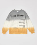 Суитшърт без цип с принт и градиент многоцветен детски Button Blue