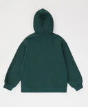 Худи подплатено с цип, качулка и принт зелено за момче Button Blue