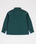 Риза с копчета топла с дълъг ръкав и джобове зелена детска Button Blue