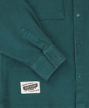 Риза с копчета топла с дълъг ръкав и джобове зелена детска Button Blue