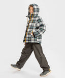 Яке междинен сезон на каре водоотблъскващо с качулка многоцветно за момче Button Blue