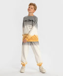 Джогъри с ластичен колан и градиент многоцветни детски Button Blue