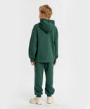 Джогъри подплатени с джобове с цип и принт зелени за момче Button Blue