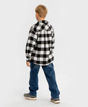 Дънки подплатени прави Regular fit с ефект на изтъркване сини детски Button Blue