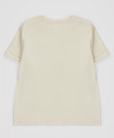 Тениска с къс ръкав и джоб кремава за момче Button Blue