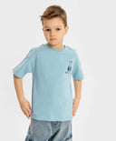 Тениска с къс ръкав синя за МОМЧЕ основен изглед